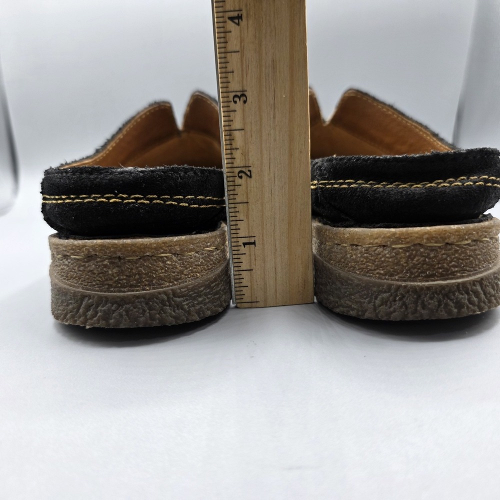 Born Mules Womens 6 Black Suede Rough Distressed Comfort Clogs Slip On‎ Shoes - Picture 12 of 14
